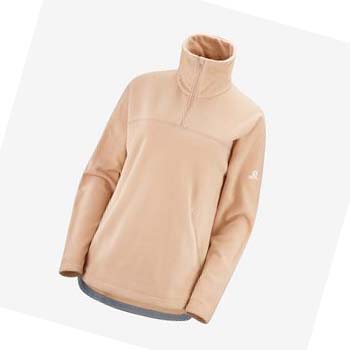 Salomon ESSENTIAL COSY FLEECE Mikiny S Kapucňou Damske Ruzove | SK 3105JPQ